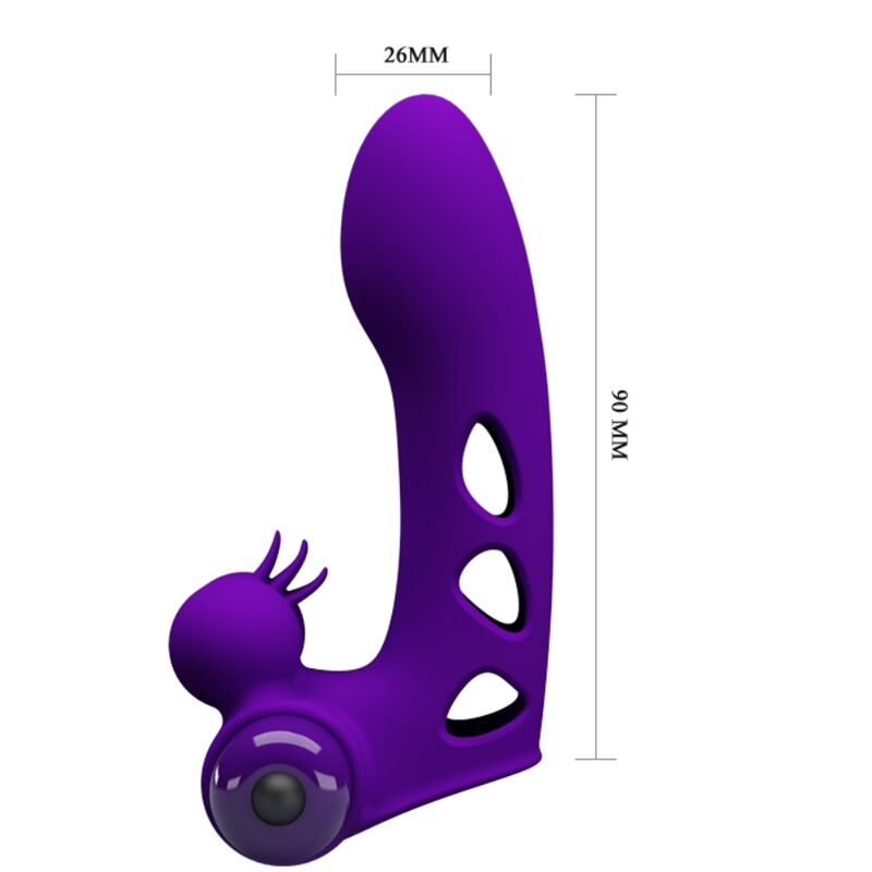 PRETTY LOVE - ORLANDO FUNDA DE DEDO VIBRADOR MORADO - Imagen 7
