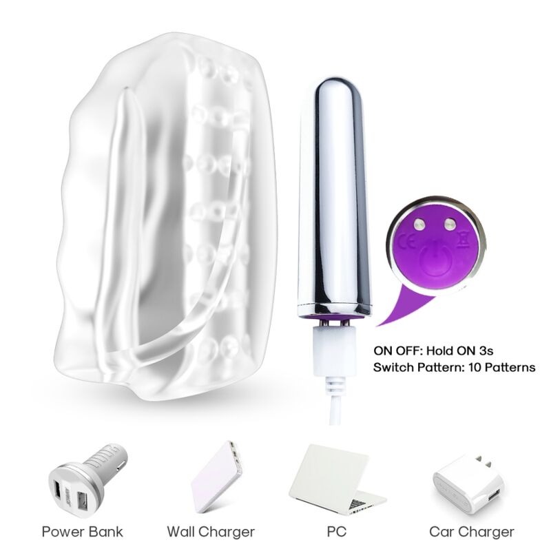 ARMONY - MASTER MASTURBATOR & VIBRADOR TRANSPARENTE - Imagen 2