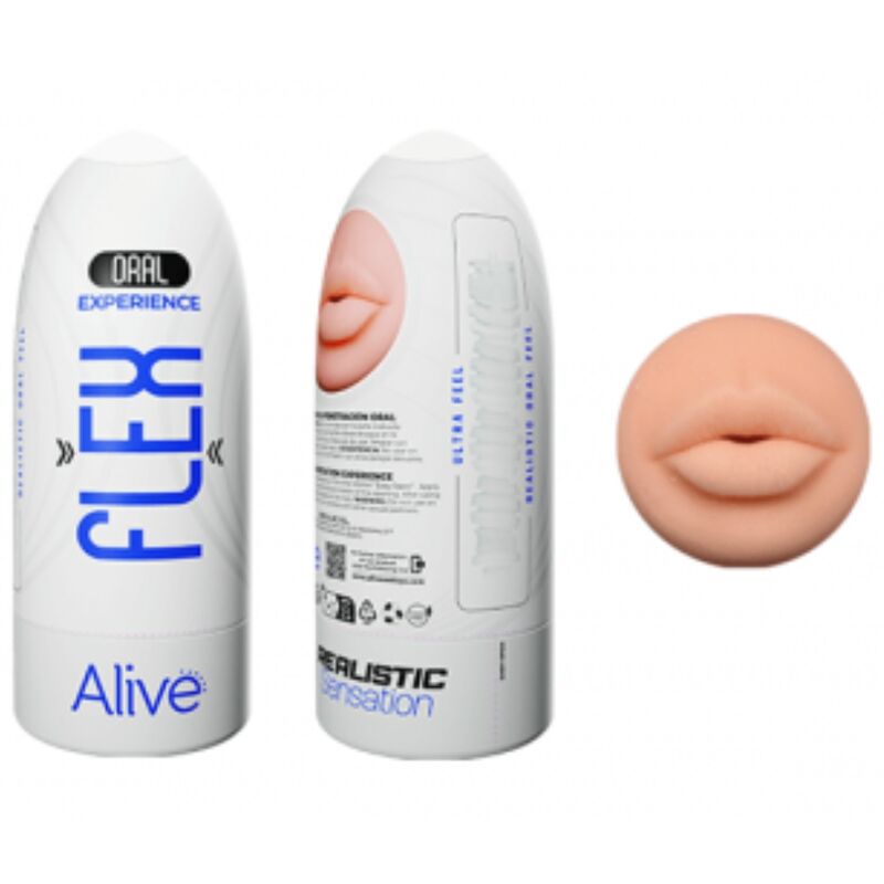 ALIVE - FLEX MASTURBADOR MASCULINO BOCA TALLA M - Imagen 2