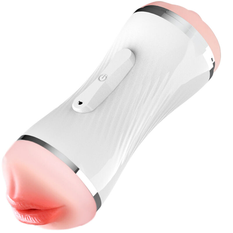 ARMONY - MASTURBADOR VIBRADOR DOBLE VAGINA & BOCA BLANCO - Imagen 3