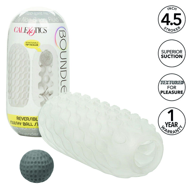 CALEXOTICS - BOUNDLESS STROKER BLANDO REVERSIBLE GRIS - Imagen 2