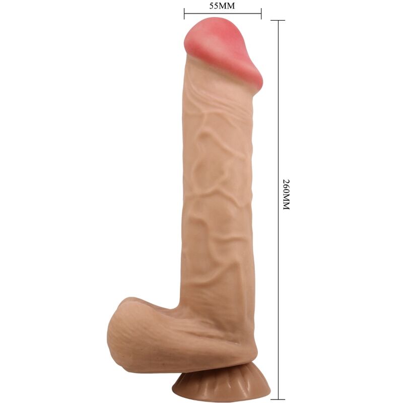 PRETTY LOVE - SLIDING SKIN SERIES DILDO REALÍSTICO CON VENTOSA PIEL DESLIZANTE 26 CM - Imagen 2