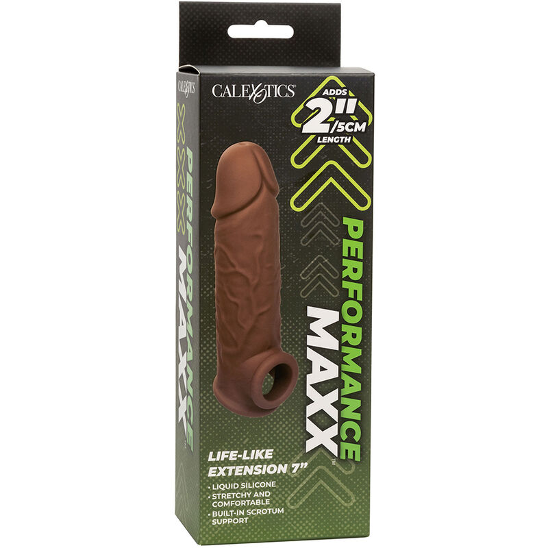 CALEXOTICS - PERFORMANCE MAXX EXTENSIÓN REALISTA 7 PIEL MORENO - Imagen 9