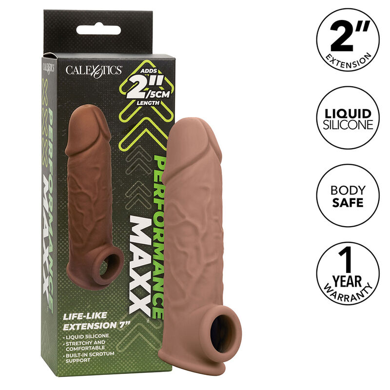 CALEXOTICS - PERFORMANCE MAXX EXTENSIÓN REALISTA 7 PIEL MORENO - Imagen 12