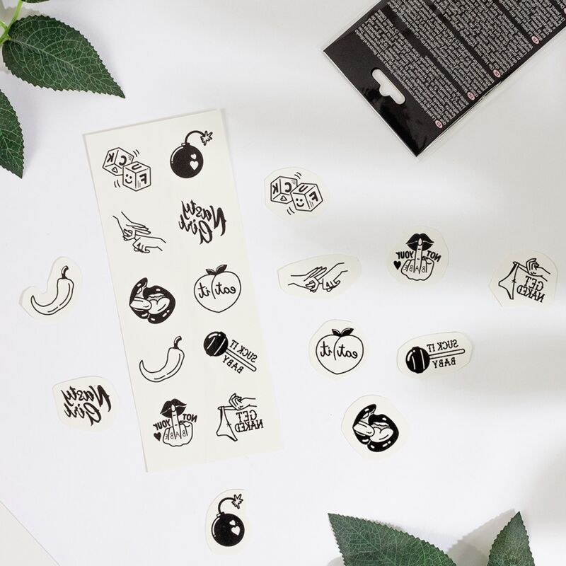 SECRET PLAY - SET DE 10 TATTOOS TEMPORALES SPICY COLLECTION - Imagen 3