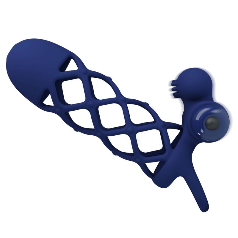 PRETTY LOVE - GIANN ANILLO VIBRADOR CON FUNDA DE SILICONA AZUL - Imagen 7