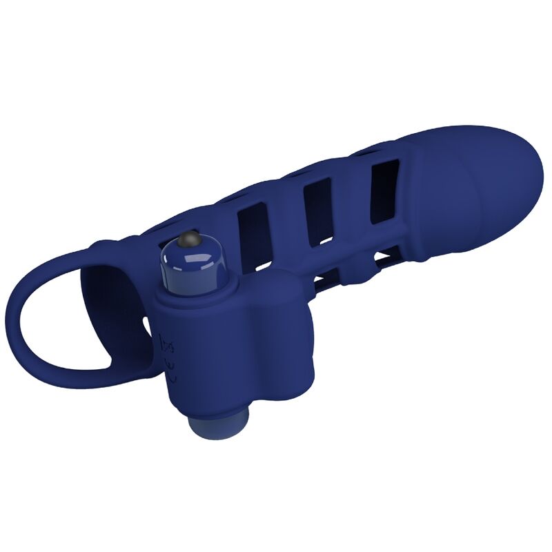PRETTY LOVE - ALTAF ANILLO VIBRADOR CON FUNDA DE SILICONA AZUL - Imagen 9