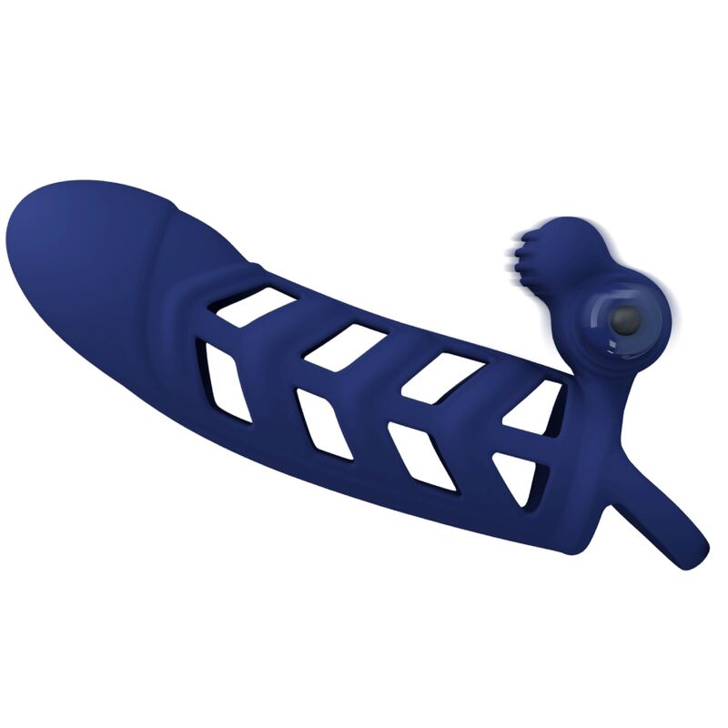 PRETTY LOVE - ALTAF ANILLO VIBRADOR CON FUNDA DE SILICONA AZUL - Imagen 5