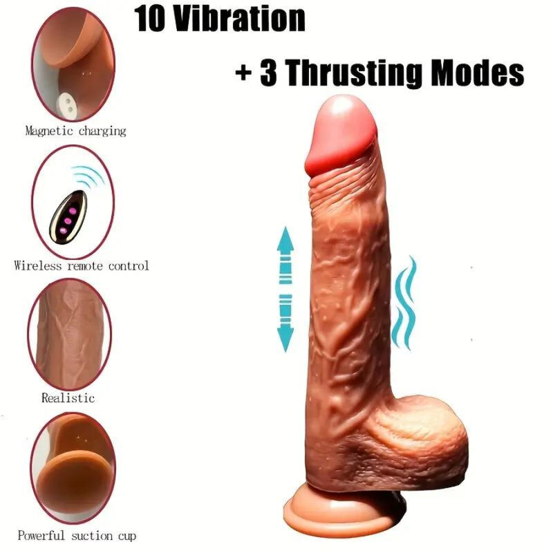 ARMONY - DILDO REALÍSTICO VIBRADOR & THRUSTING CONTROL REMOTO 22.5 CM - Imagen 4
