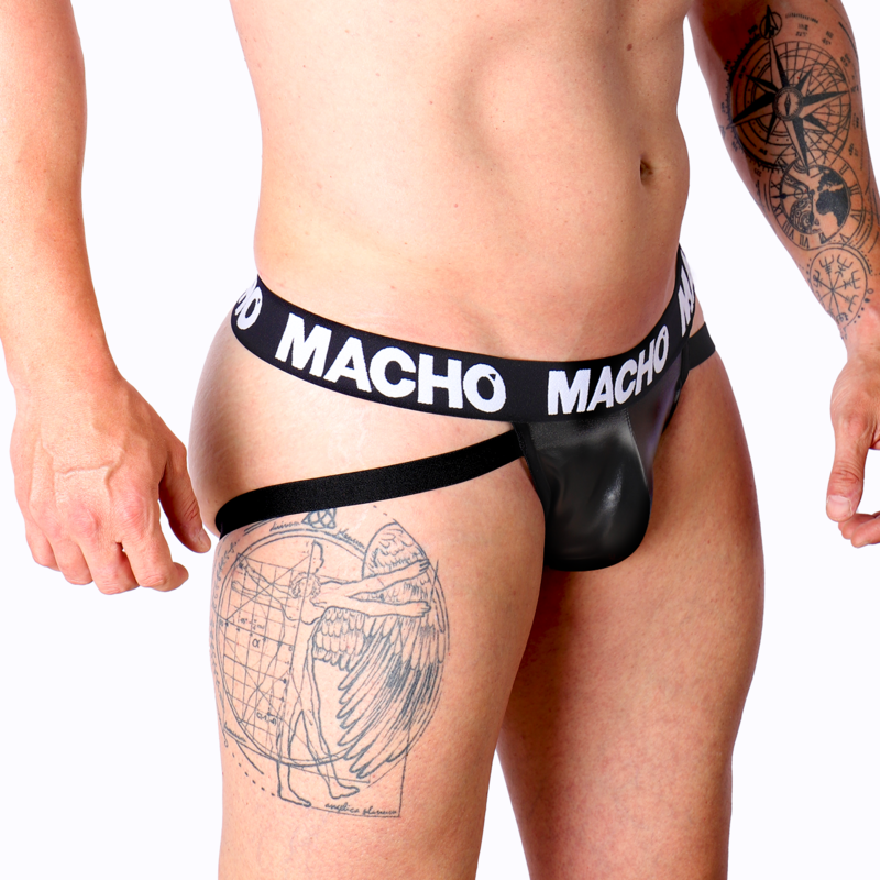 MACHO - MX25NC JOCK CUERO NEGRO - Imagen 4