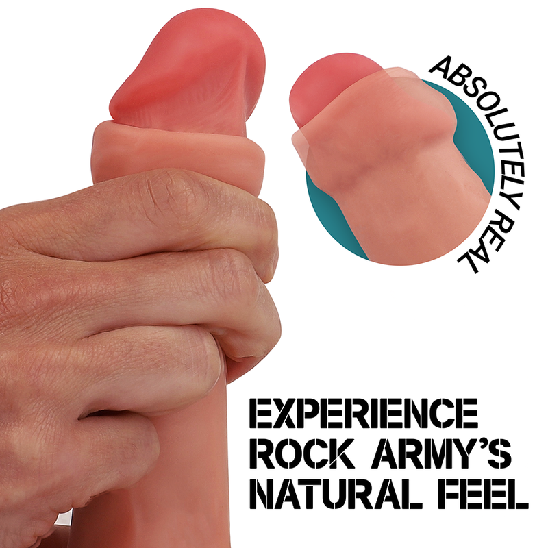 ROCKARMY - RANGER DILDO REALISTA DUAL DENSITY LIQUID SILICONE 22 CM -O- 3.6 CM - Imagen 2
