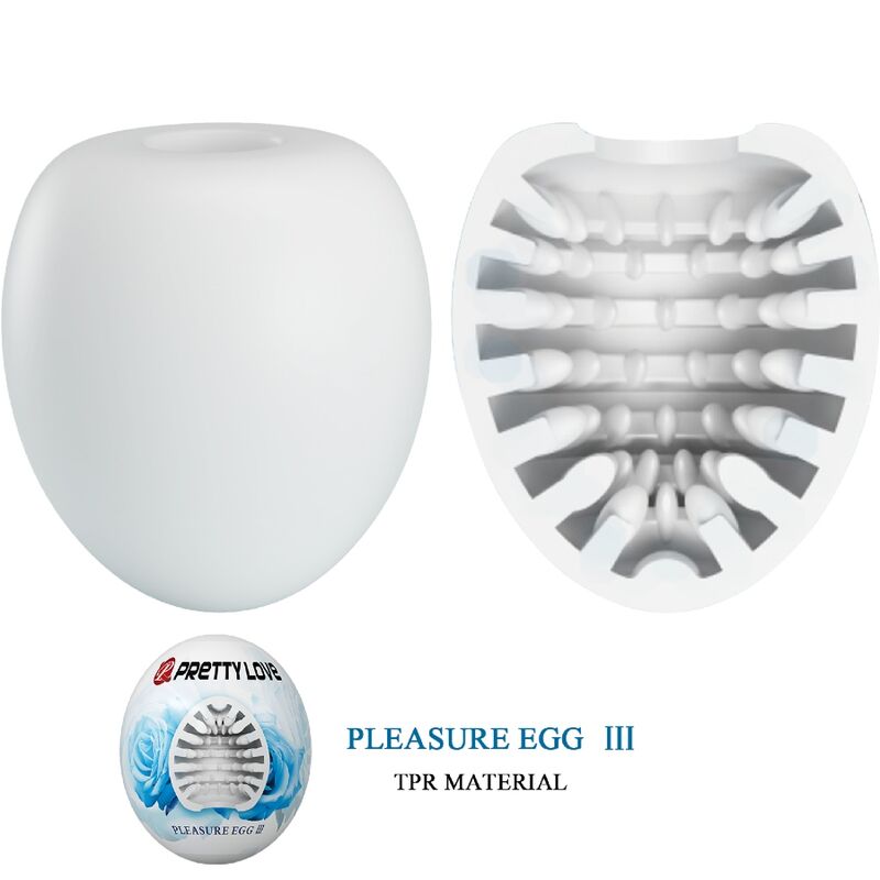 PRETTY LOVE - MASTURBADOR MASCULINO HUEVO BLANCO - Imagen 4