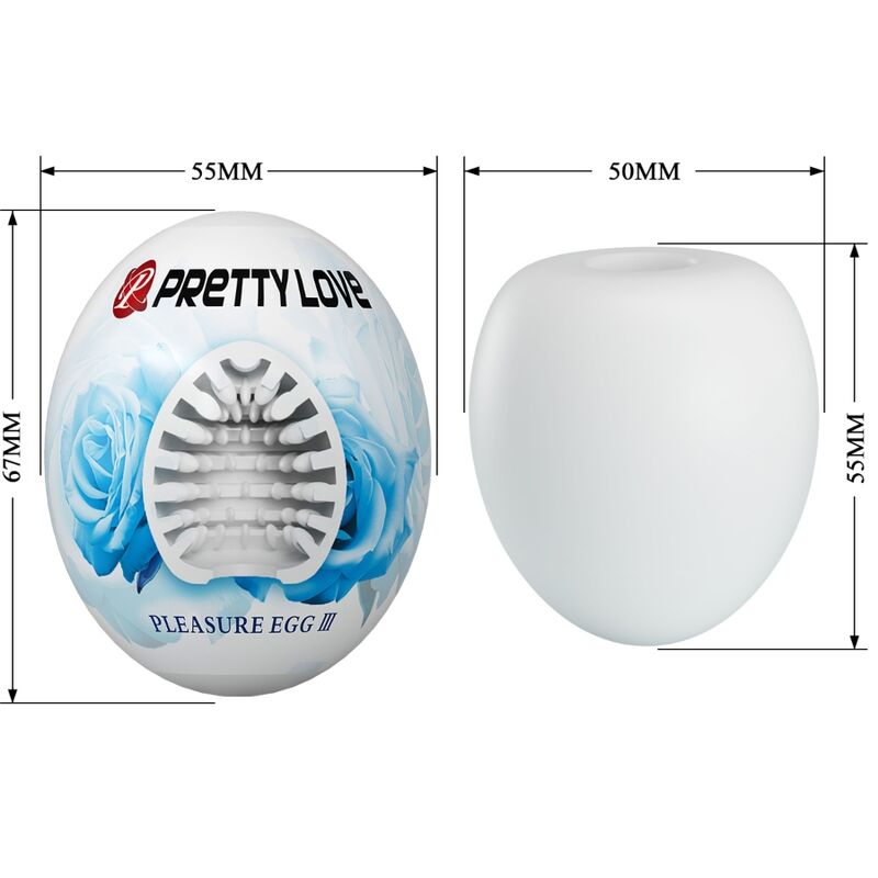 PRETTY LOVE - MASTURBADOR MASCULINO HUEVO BLANCO - Imagen 8