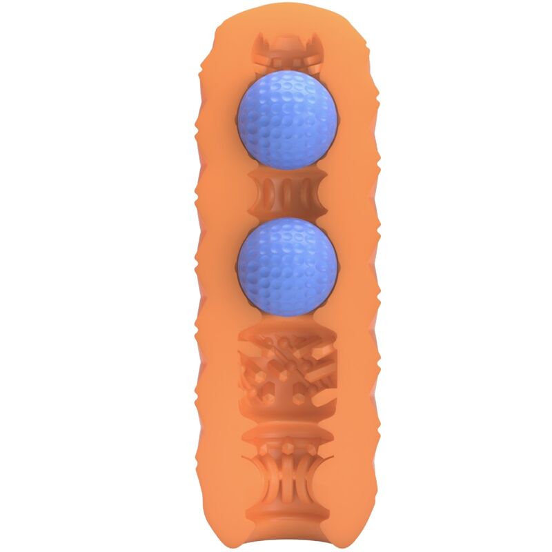 PRETTY LOVE - TWIN BALLS MASTURBADOR MASCULINO NARANJA - Imagen 2