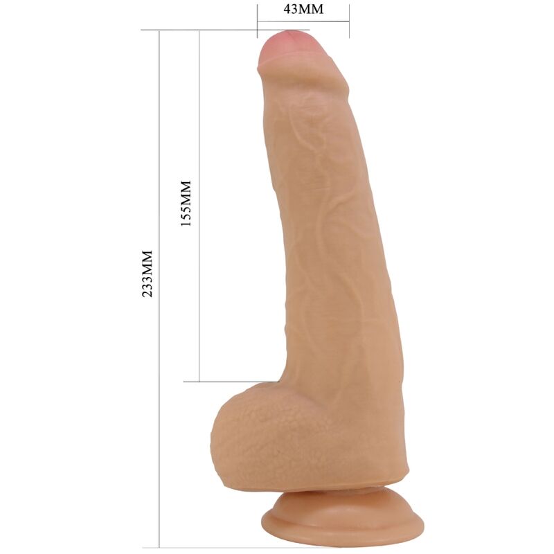 PRETTY LOVE - DRACO DILDO REALÍSTICO 23 CM NATURAL - Imagen 4