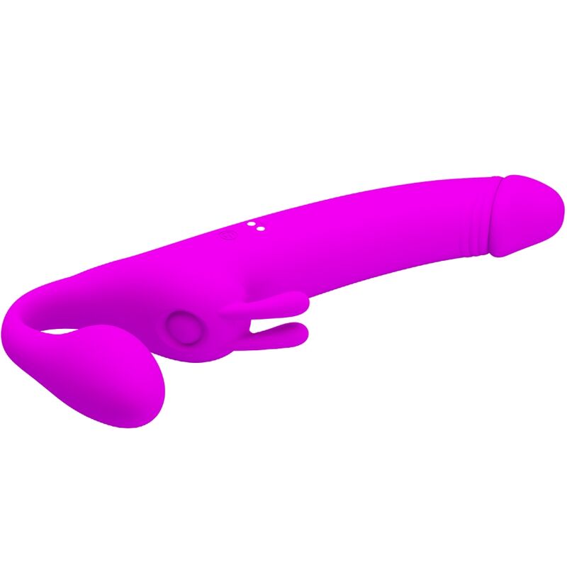 PRETTY LOVE - ZANINI DILDO STRAP-ON SIN ARNÉS 10 VIBRACIONES MORADO - Imagen 9