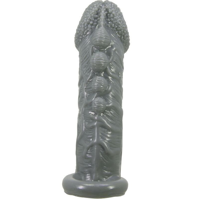 PRETTY LOVE - FUNDA REALÍSTICA ALARGADORA Y RETARDANTE PARA PENE GRIS - Imagen 2