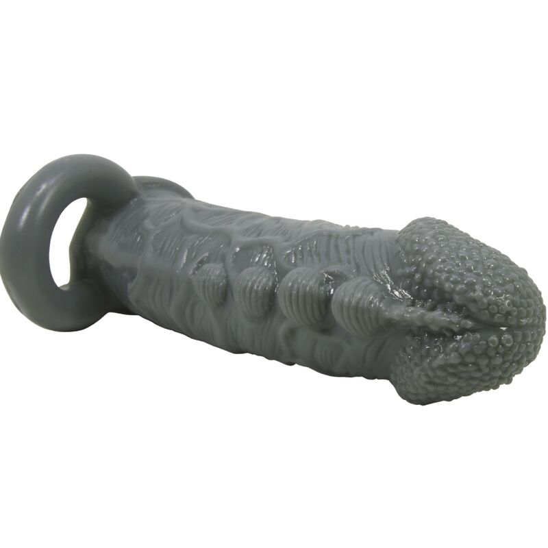 PRETTY LOVE - FUNDA REALÍSTICA ALARGADORA Y RETARDANTE PARA PENE GRIS - Imagen 8