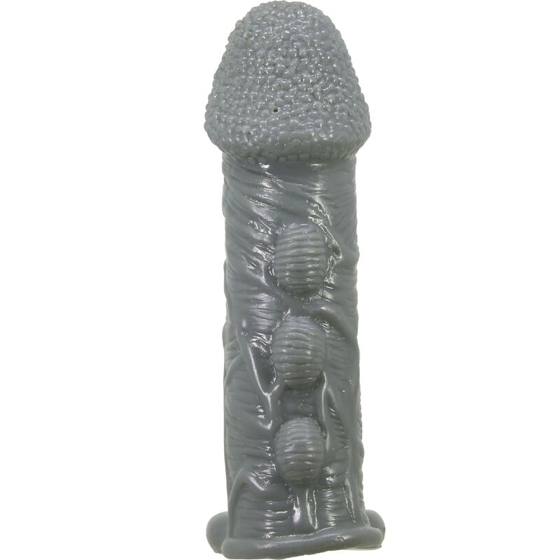 PRETTY LOVE - FUNDA REALÍSTICA ALARGADORA Y RETARDANTE PARA PENE GRIS - Imagen 4