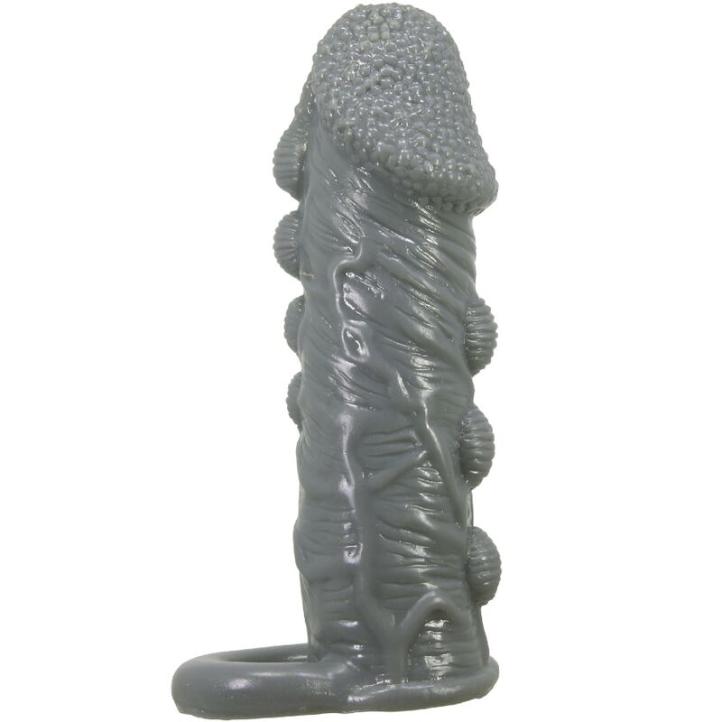 PRETTY LOVE - FUNDA REALÍSTICA ALARGADORA Y RETARDANTE PARA PENE GRIS - Imagen 6