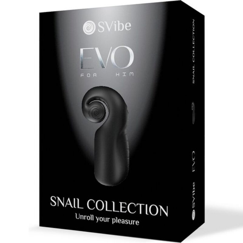 SNAIL VIBE - EVO FOR HIM MASTURBADOR MASCULINO SLIDE NROLL NEGRO - Imagen 2