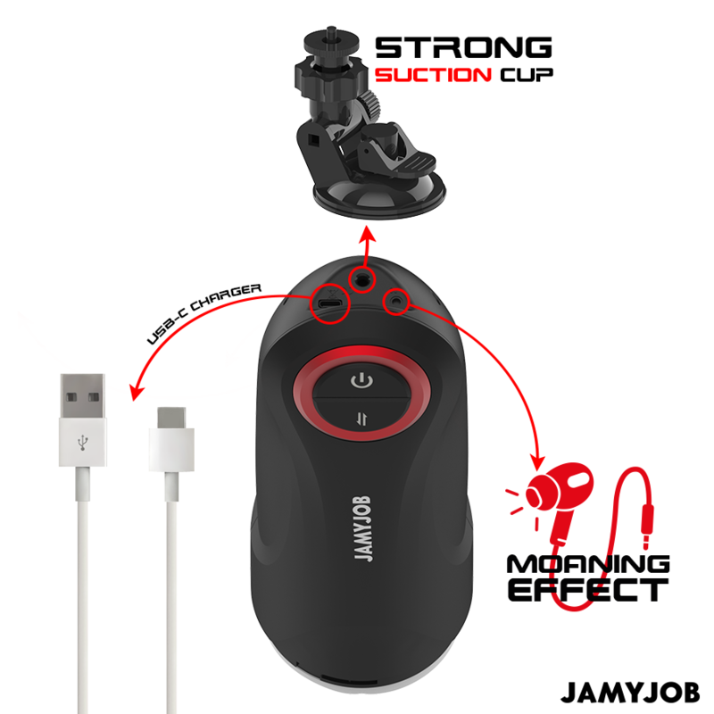 JAMYJOB - GRAVITY MASTURBADOR VAGINA AUTOMÁTICO 5 MODOS DE EMPUJE Y EFECTO SONIDO - Imagen 4