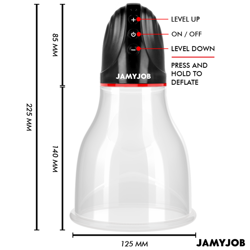 JAMYJOB - XPAND LITE BOMBA AUTOMÁTICA DE TESTÍCULOS 3 NIVELES DE SUCCIONADOR GRIS - Imagen 6
