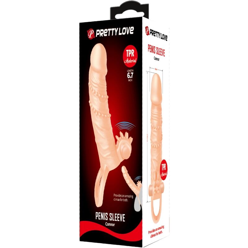 PRETTY LOVE - CONNOR FUNDA PARA PENE + ESTIMULADOR DE CLÍTORIS NATURAL - Imagen 5
