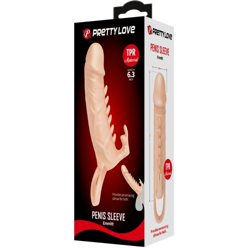PRETTY LOVE - EMMIT FUNDA PARA PENE + ESTIMULADOR DE CLÍTORIS NATURAL - Imagen 4
