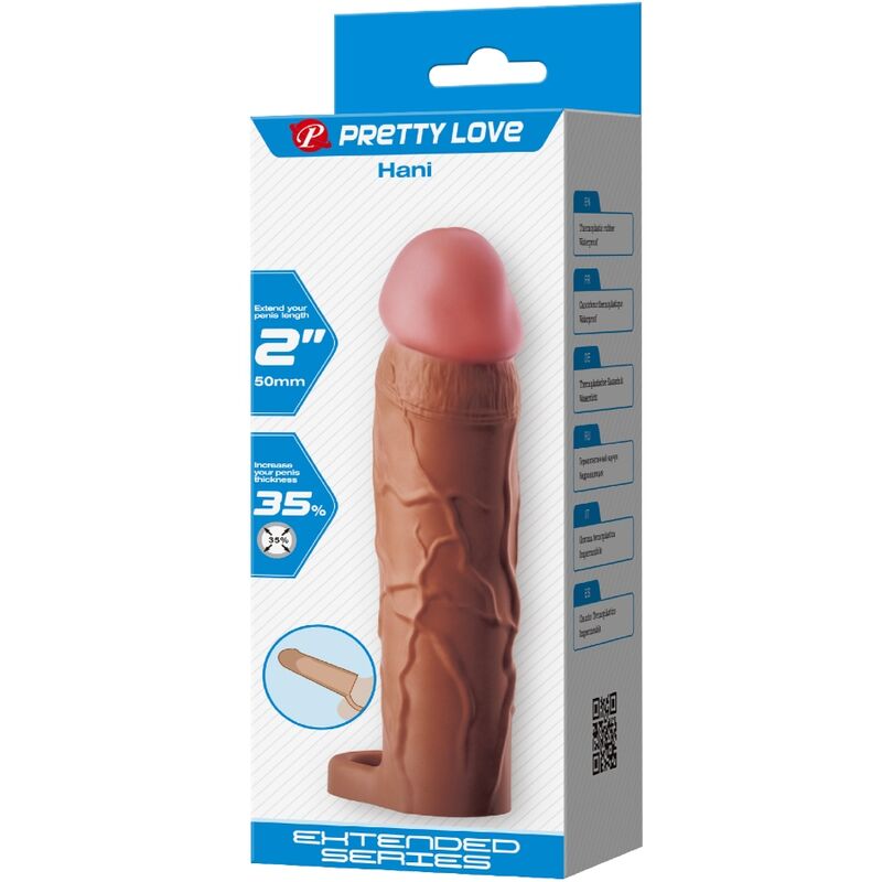 PRETTY LOVE - HANI FUNDA PARA PENE CON EXTENSIÓN DE 5 CM MULATO - Imagen 7