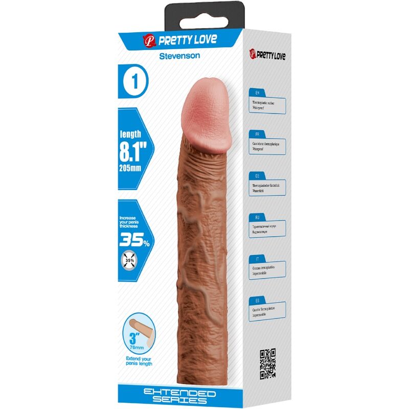 PRETTY LOVE - STEVENSON FUNDA PENE CON EXTENSIÓN DE 7.6 CM MULATO - Imagen 4