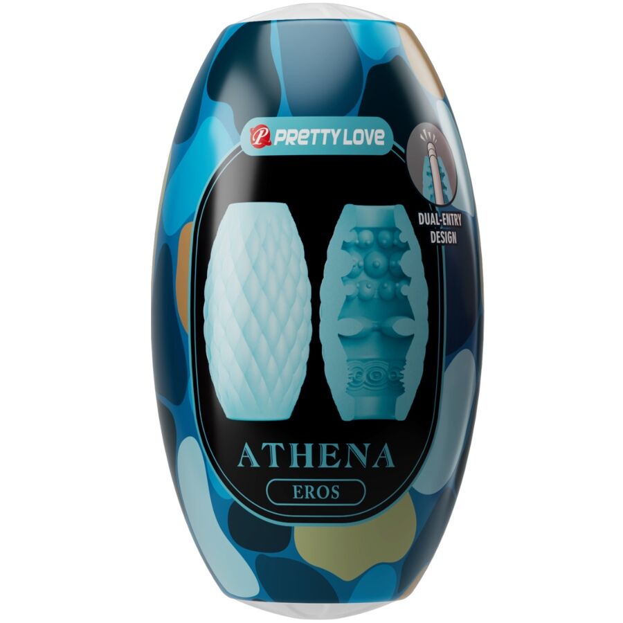 PRETTY LOVE - ATHENA EROS MASTURBADOR MASCULINO SILICONA CELESTE - Imagen 7