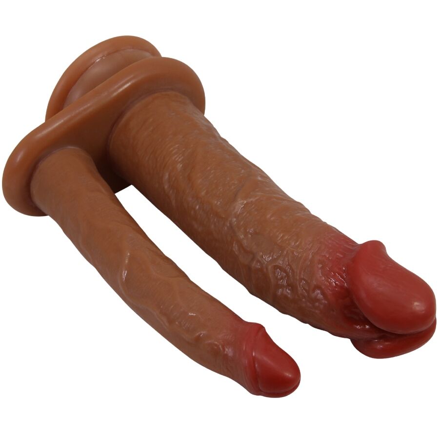 PRETTY LOVE - GORAN DOBLE DILDO REALÍSTICO NATURAL MULATO - Imagen 3