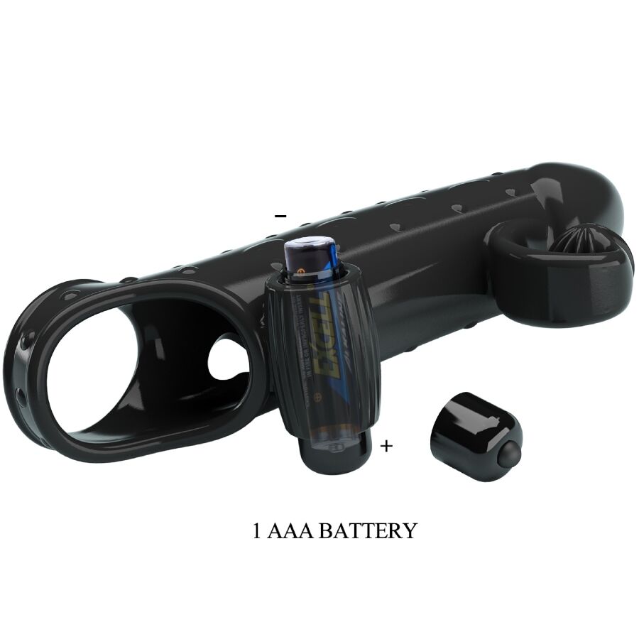 ROMANCE - FUNDA PARA PENE CON VIBRACIÓN NEGRO - Imagen 7