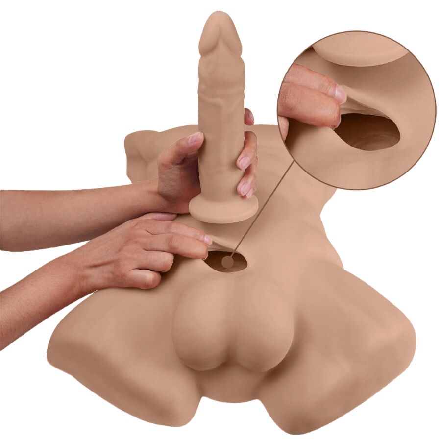 SILEXD - APOLLO L TORSO REALÍSTICO MASCULINO CARAMELO - Imagen 8