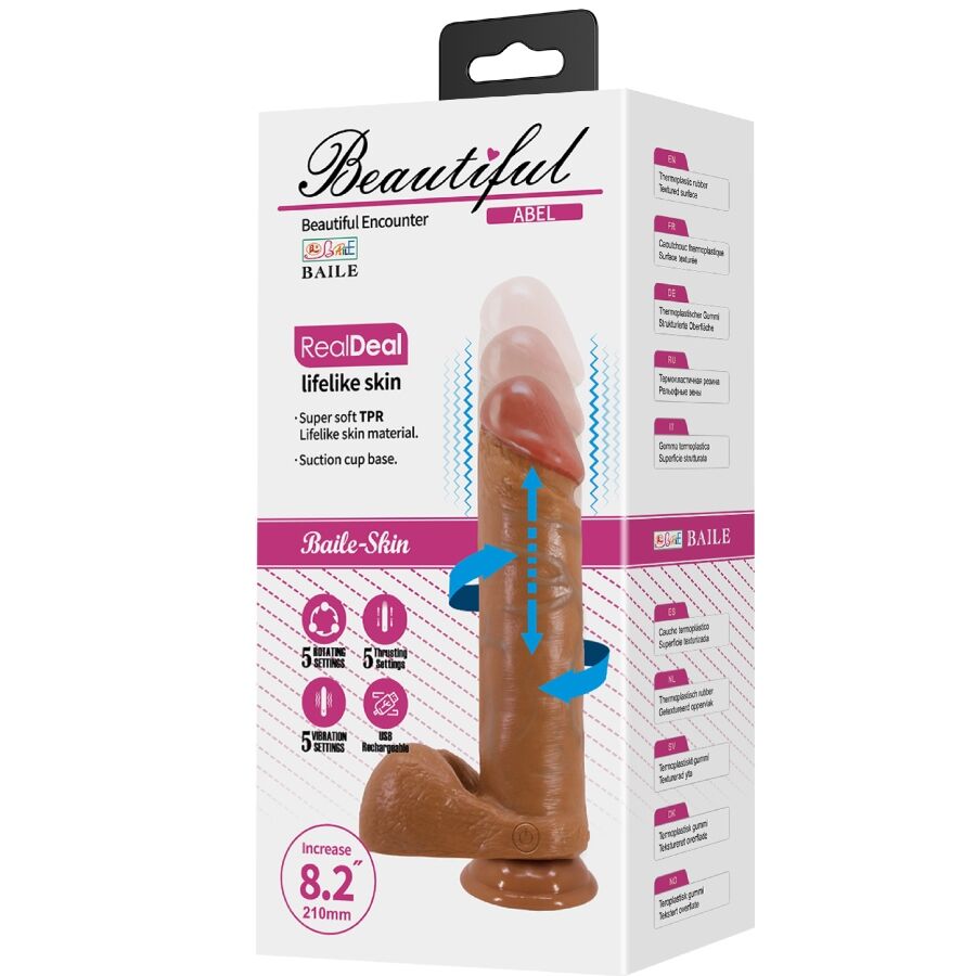 BAILE - ABEL DILDO REALÍSTICO 21 CM MULATO - Imagen 4