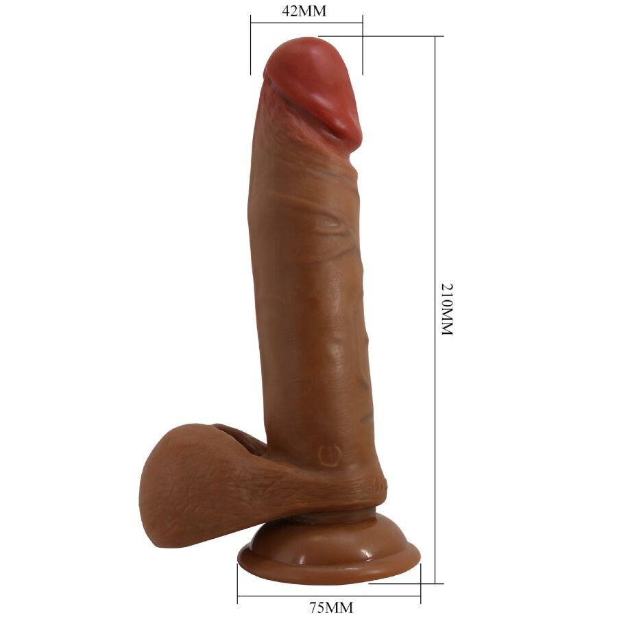 BAILE - ABEL DILDO REALÍSTICO 21 CM MULATO - Imagen 10