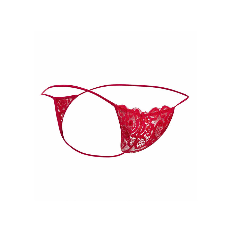 MOB - TANGA DE ENCAJE ROJO TALLA S/M - Imagen 4