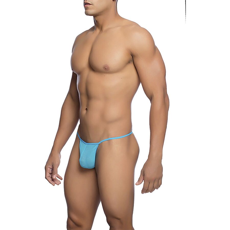 MOB - TANGA TRANSPARENTE CON FORMA DE T AQUA TALLA S/M - Imagen 3