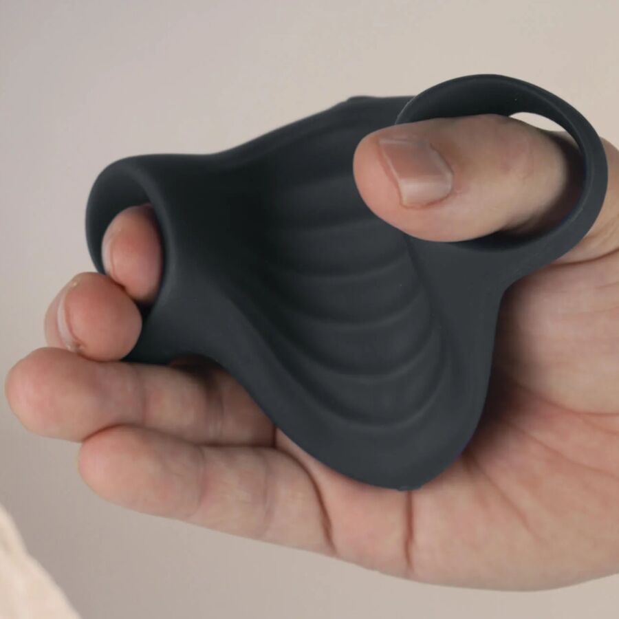 ROCKS- OFF - PALM MASTURBADOR VIBRADOR FLEXIBLE NEGRO - Imagen 4