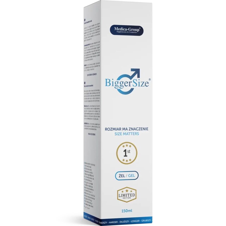 MEDICA GROUP - BIGGER SIZE GEL ÍNTIMO PARA HOMBRE 150 ML - Imagen 2