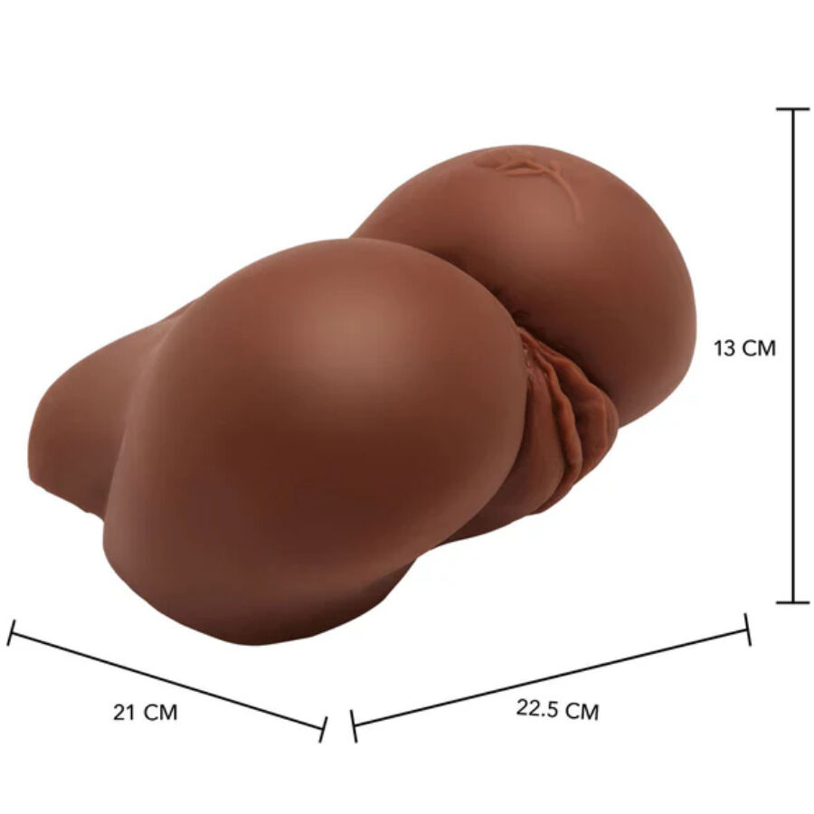 ACT - BIG ASS MASTURBADOR REALISTA CON VIBRADOR MARRÓN - Imagen 3