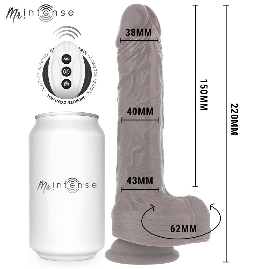 MR INTENSE - MATT REALÍSTICO MULTIFUNCIÓN CON VIBRACIÓN UP AND DOWN CONTROL REMOTO 22 CM -O- 4 CM - Imagen 6