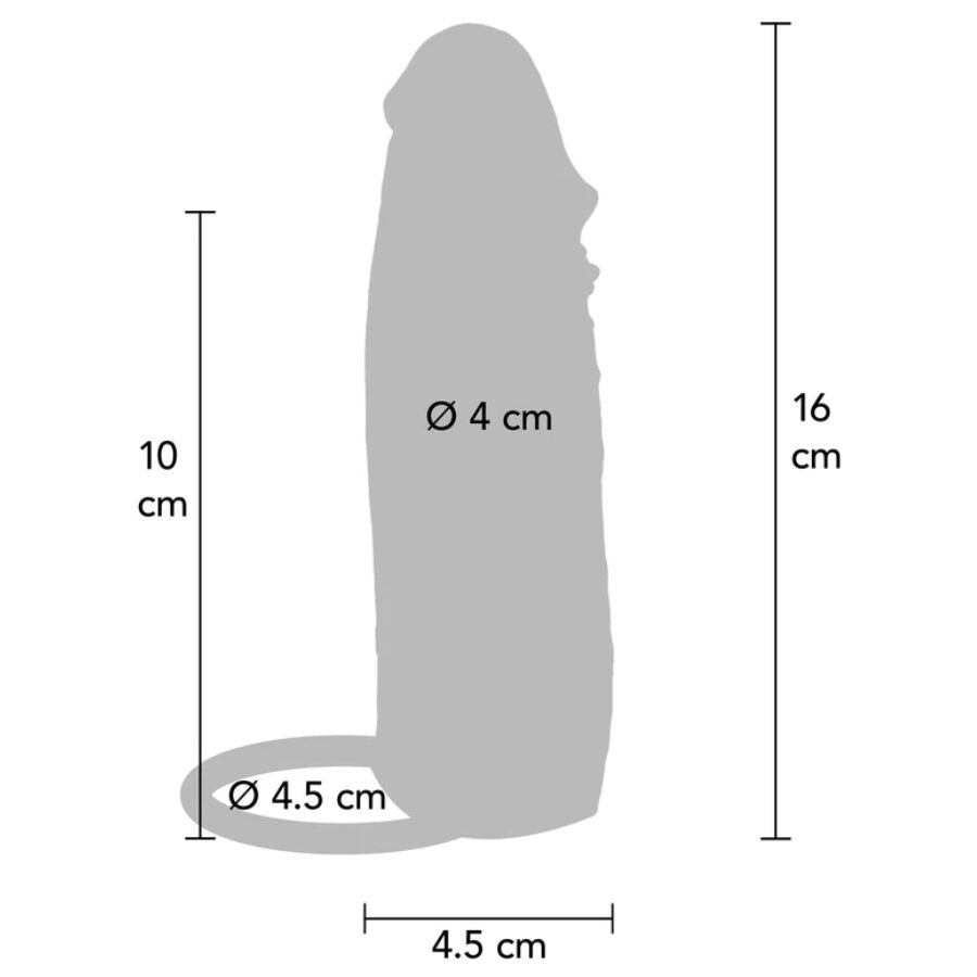 GET REAL - FUNDA HYDRATED SKIN DE SILICONA PARA PENE CARAMELO 16 CM - Imagen 3