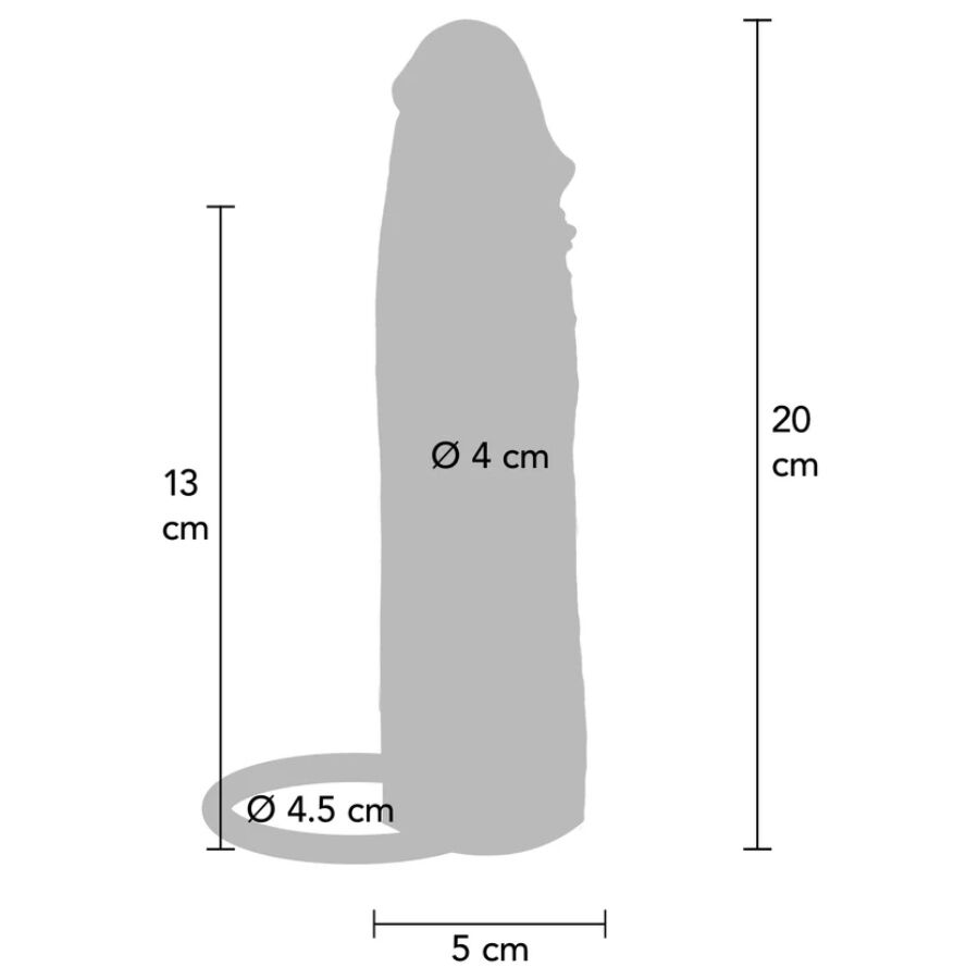 GET REAL - FUNDA HYDRATED SKIN DE SILICONA CON VIBRACIÓN PARA PENE CARAMELO 20 CM - Imagen 3