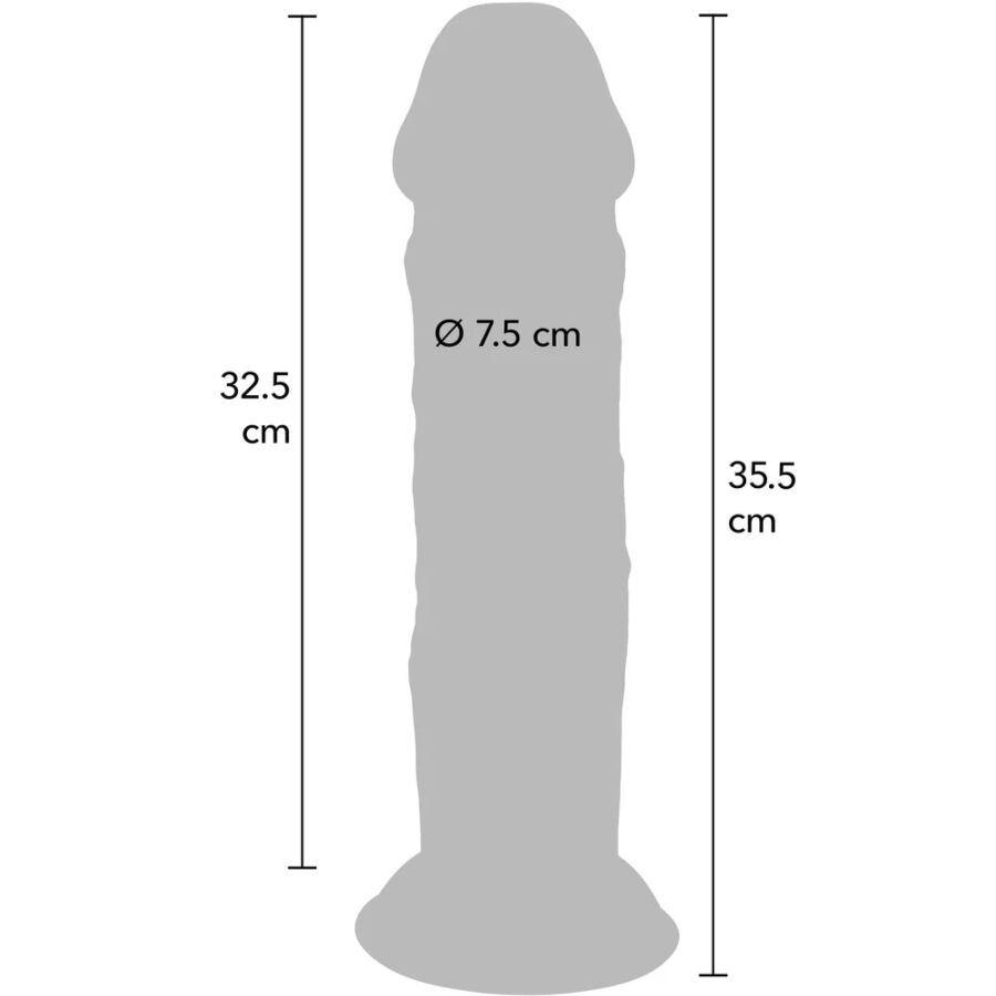 GET REAL - DILDO DELUXE DONG GRUESO DE DOBLE DENSIDAD TPE 35.5 CM - Imagen 2