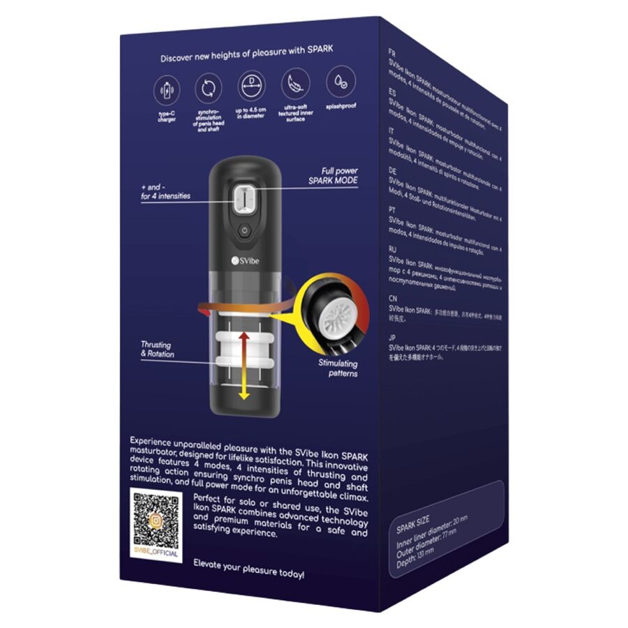 SNAIL VIBE - IKON SPARK MASTURBADOR CON EMPUJE Y ROTACIÓN - Imagen 2