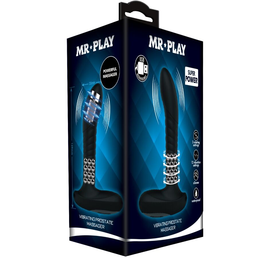 MR PLAY - MASAJEADOR PROSTÁTICO CON ROTACIÓN Y VIBRACIÓN - Imagen 2
