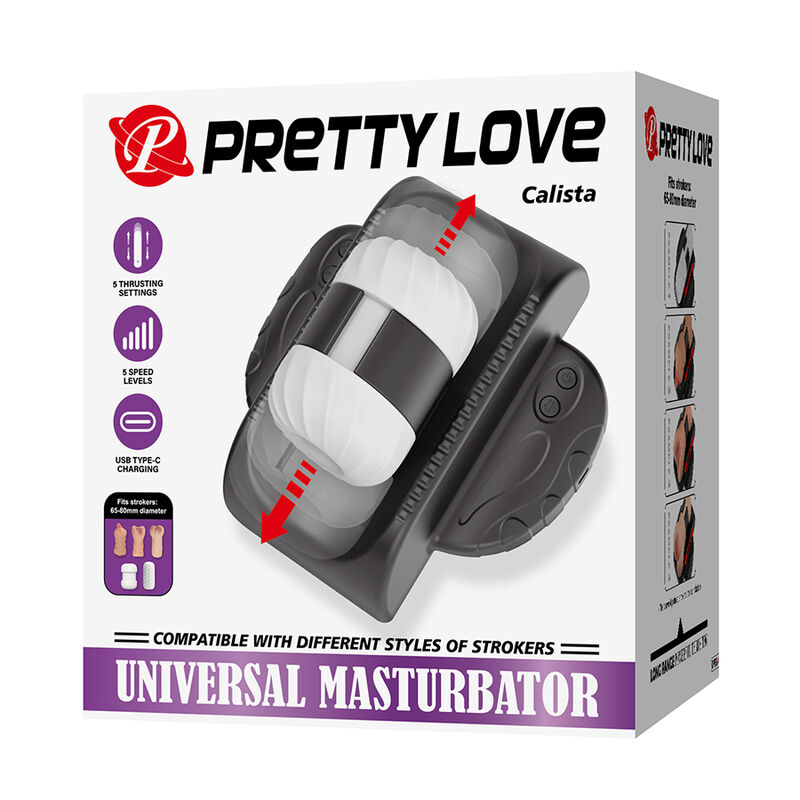 PRETTY LOVE - CALISTA MASTURBADOR AUTOMÁTICO UNIVERSAL NEGRO - Imagen 2