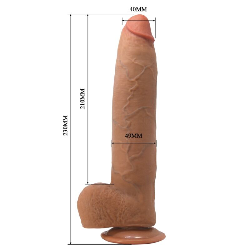 PRETTY LOVE - EVANDER DILDO REALÍSTICO FLEXIBLE CON VENTOSA 23 CM -Ø- 4.9 CM - Imagen 2